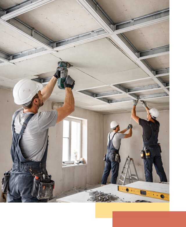 Кессонный потолок из гипсокартона под ключ в Рославле