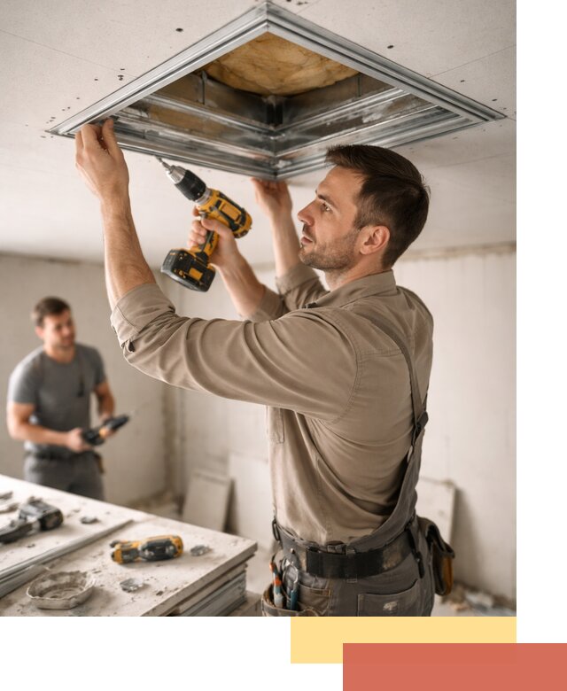 Монтаж люка в потолок из ГКЛ в Рославле