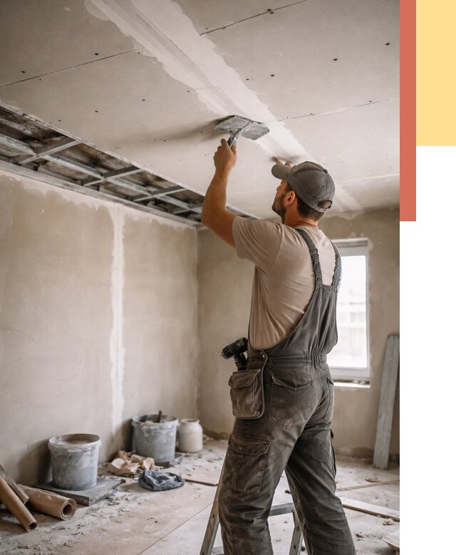 Ремонт потолка из гипсокартона в Рославле от 668 руб./м² — быстро и недорого | ОТДЕЛОЧНИК-Рлв