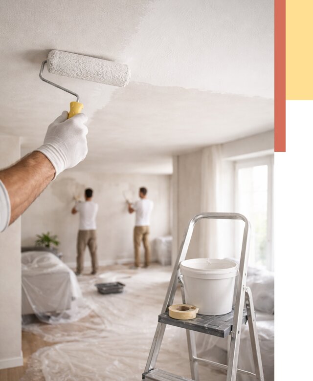 Покраска потолка акриловой краской в Рославле от 2569 руб. | ОТДЕЛОЧНИК-Рлв