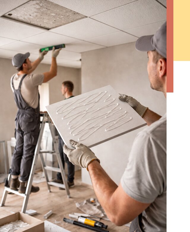 Монтаж потолочной плитки в Рославле от 4624 руб. — быстро и недорого | ОТДЕЛОЧНИК-Рлв