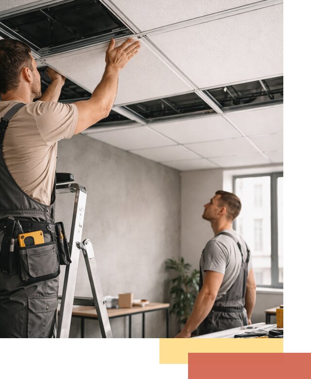 Монтаж потолочной плитки в Рославле качественно и в срок