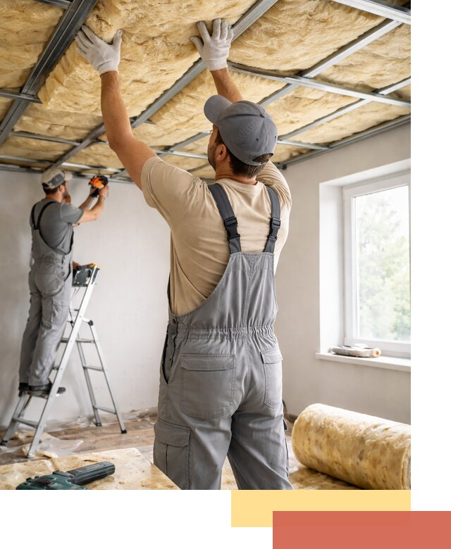 Утепление потолка под ключ в Рославле качественно и быстро