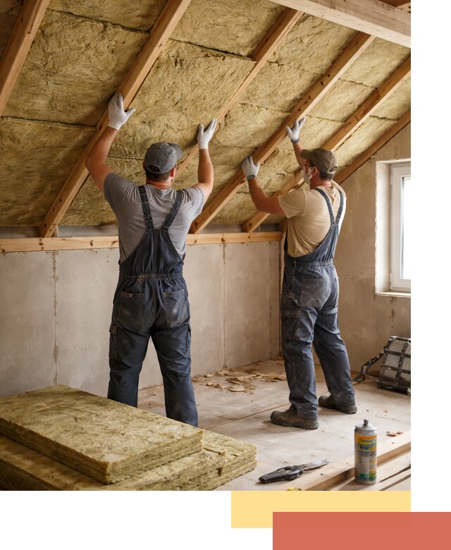 Утепление потолка минеральной ватой в Рославле