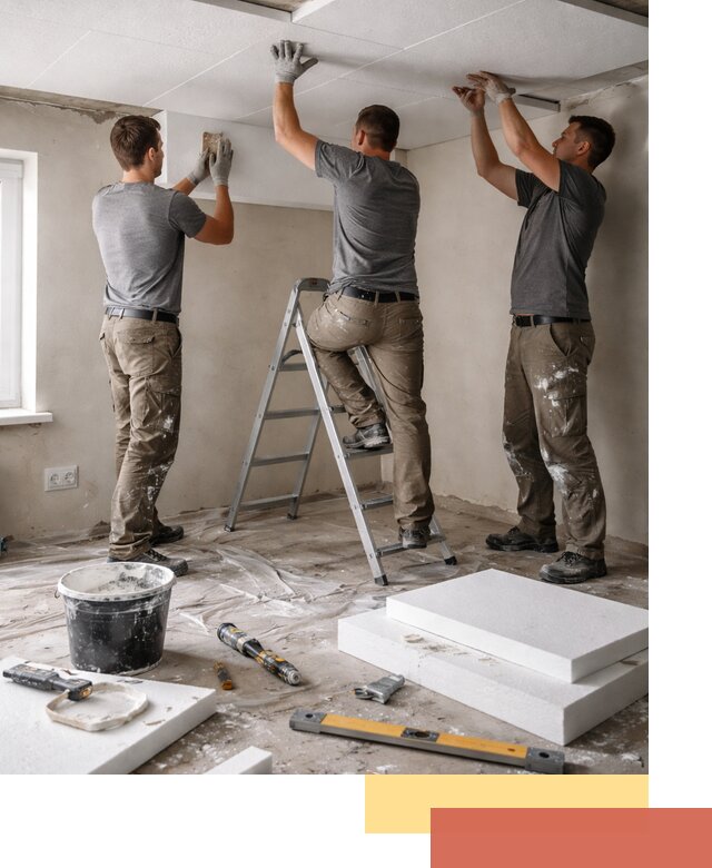 Утепление потолка пенопластом в Рославле быстро и качественно